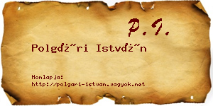 Polgári István névjegykártya